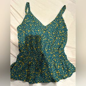 Floral Button Down Tank Top